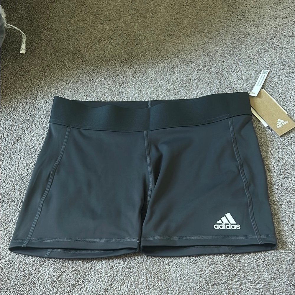 Adidas Gray Athletic Shorts Moisture-Wicking Performance